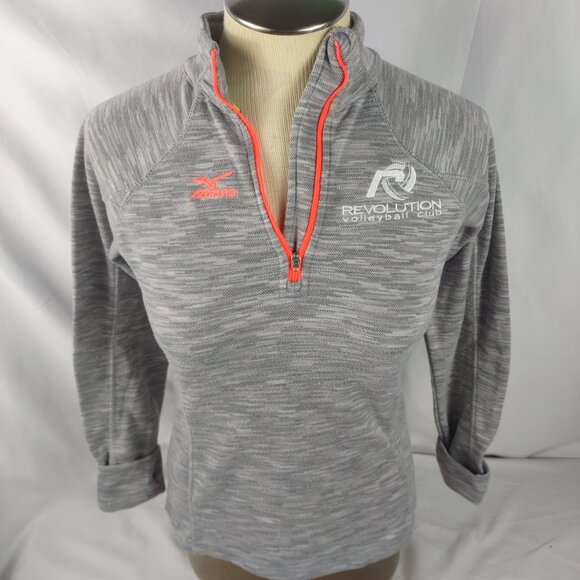 Mizuno Women's Gray/Pink 1/4 Zip Athletic "Revolution" Thermo Pullover Size XS - Picture 2 of 6